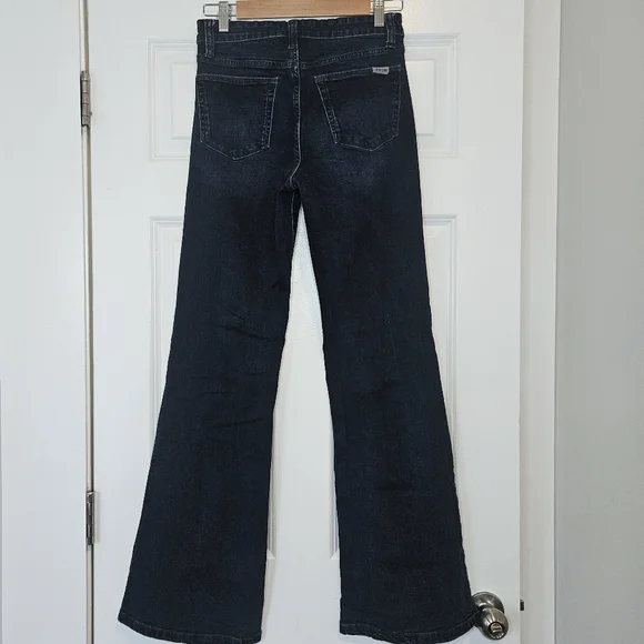 Joe's Flare Mid Rise Dark Stretch Veles Jeans 28 / 6 - Picture 4 of 7